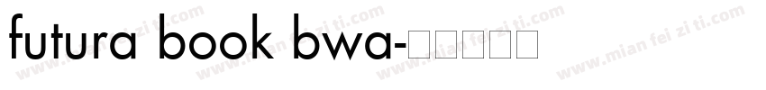 futura book bwa字体转换